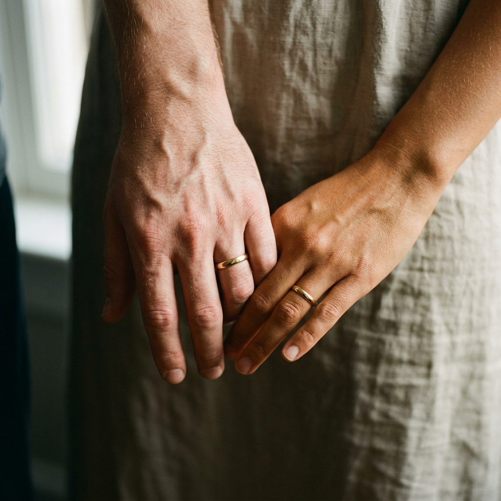 Ballet dancers in white tutus performing with raised arms on a dark stage with audience visible